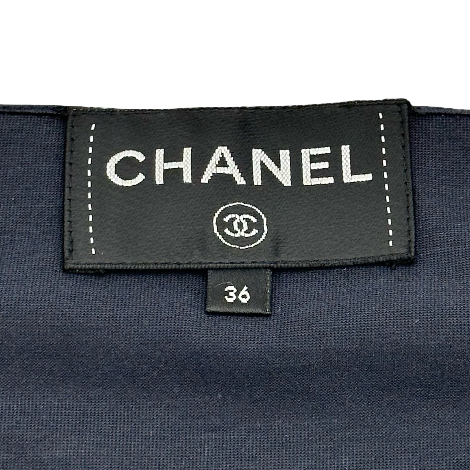 シャネル CHANEL ココマークパール半袖Tシャツ P70021 ネイビー