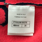シャネル CHANEL ココマーク総柄カシミヤ混ニットセーター P70525 ネイビー カシミヤ レディース セーター