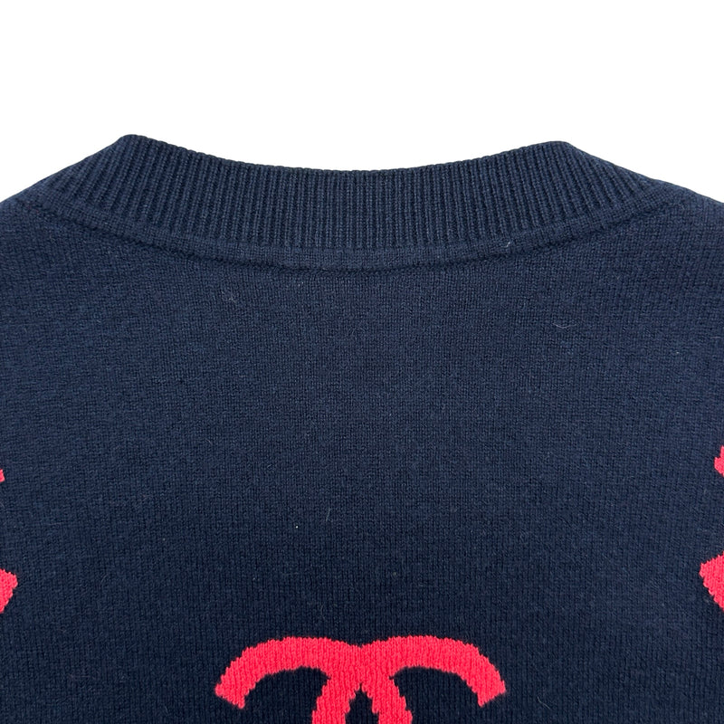 シャネル CHANEL ココマーク総柄カシミヤ混ニットセーター P70525