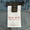 ルイ・ヴィトン LOUIS VUITTON モノグラム総柄デニムミニスカート F9SK04 ブルー デニム レディース ミニスカート