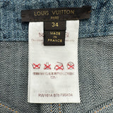 ルイ・ヴィトン LOUIS VUITTON モノグラム総柄デニムミニスカート F9SK04 ブルー デニム レディース ミニスカート