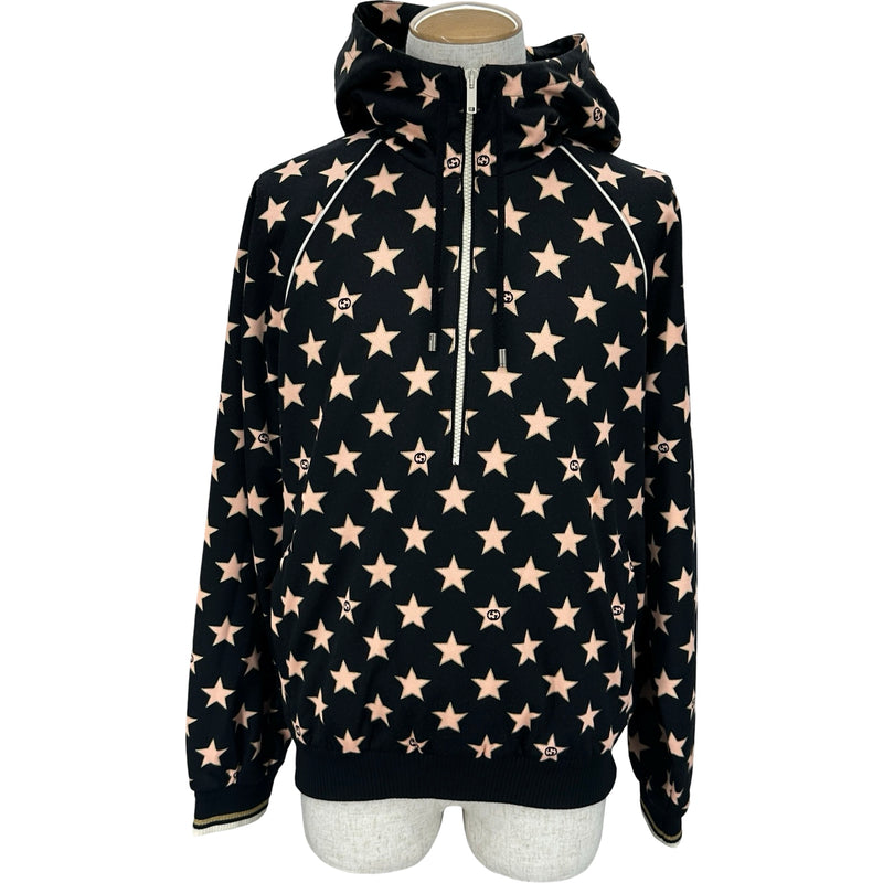 グッチ GUCCI スター総柄 ハーフジップフーディ 705297 ブラック