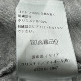 クリスチャン・ディオール Christian Dior ロゴ刺繍半袖Tシャツ 243J685B0554 グレー コットン メンズ 半袖Ｔシャツ
