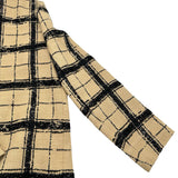 クリスチャン・ディオール Christian Dior Bee刺繍チェックシルクジャケット 021V44A7717 ベージュ シルク レディース その他アウター