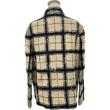 クリスチャン・ディオール Christian Dior Bee刺繍チェックシルクジャケット 021V44A7717 ベージュ シルク レディース その他アウター