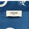 セリーヌ CELINE ロゴ総柄シルクツイルスカウトシャツ RC0DS3K46 ブルー シルク メンズ 半袖シャツ