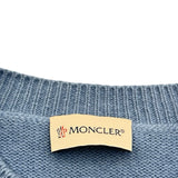モンクレール MONCLER ロゴワッペンカシミヤ混ニットセーター ブルー ウール レディース セーター
