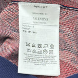 ヴァレンティノ VALENTINO バンダナプリント総柄半袖ニットシャツ 1B3KC38D7ED ネイビー レーヨン レディース ニット