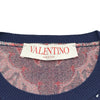ヴァレンティノ VALENTINO バンダナプリント総柄半袖ニットシャツ 1B3KC38D7ED ネイビー レーヨン レディース ニット