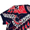 ヴァレンティノ VALENTINO バンダナプリント総柄半袖ニットシャツ 1B3KC38D7ED ネイビー レーヨン レディース ニット