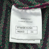 シャネル CHANEL ココマークヘリンボーンカシミヤニットワンピース P71619 パープル カシミヤ レディース ワンピース