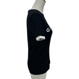 ジバンシィ GIVENCHY ロゴプリント半袖Tシャツ BW708BF3YAC ブラック コットン レディース 半袖Ｔシャツ