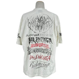 バレンシアガ BALENCIAGA DIY Metal 半袖Tシャツ 641675 ホワイト コットン メンズ 半袖Ｔシャツ