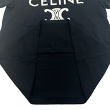 セリーヌ CELINE トリオンフクラシックロゴ半袖Tシャツ 2X872671Q ブラック コットン レディース 半袖Ｔシャツ