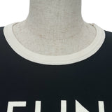 セリーヌ CELINE トリオンフクラシックロゴ半袖Tシャツ 2X872671Q ブラック コットン レディース 半袖Ｔシャツ