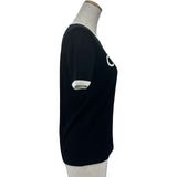 セリーヌ CELINE トリオンフクラシックロゴ半袖Tシャツ 2X872671Q ブラック コットン レディース 半袖Ｔシャツ