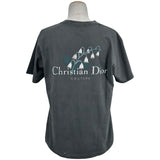 クリスチャン・ディオール Christian Dior LILIY OF THE VALLEY 半袖Tシャツ 593J672B0554 グレー コットン メンズ 半袖Ｔシャツ