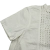 クリスチャン・ディオール Christian Dior Bee刺繍フラワーカッティング半袖シャツ 322B46M3177 ホワイト コットン レディース 半袖シャツ
