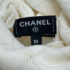 シャネル CHANEL ラインストーンロゴタートルネックニットセーター P79694 アイボリー ウール レディース セーター