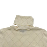 シャネル CHANEL ラインストーンロゴタートルネックニットセーター P79694 アイボリー ウール レディース セーター