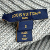 ルイ・ヴィトン LOUIS VUITTON ウールリブニットカーディガン FRKC95 グレー ウール レディース カーディガン