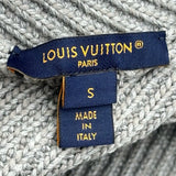 ルイ・ヴィトン LOUIS VUITTON ウールリブニットカーディガン FRKC95 グレー ウール レディース カーディガン