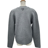 ルイ・ヴィトン LOUIS VUITTON ウールリブニットカーディガン FRKC95 グレー ウール レディース カーディガン