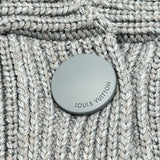 ルイ・ヴィトン LOUIS VUITTON ウールリブニットカーディガン FRKC95 グレー ウール レディース カーディガン