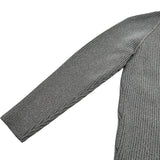ルイ・ヴィトン LOUIS VUITTON ウールリブニットカーディガン FRKC95 グレー ウール レディース カーディガン
