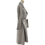 S Max Mara クチートアマーノ ダブルフェイスラップコート 901113016 グレー ウール レディース その他アウター