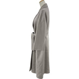 S Max Mara クチートアマーノ ダブルフェイスラップコート 901113016 グレー ウール レディース その他アウター