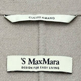 S Max Mara クチートアマーノ ダブルフェイスラップコート 901113016 グレー ウール レディース その他アウター