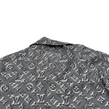 ルイ・ヴィトン LOUIS VUITTON モノグラム総柄シルク長袖シャツ FIBL53TS0 グレー シルク レディース 長袖シャツ
