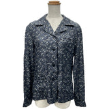 ルイ・ヴィトン LOUIS VUITTON モノグラム総柄シルク長袖シャツ FIBL53TS0 グレー シルク レディース 長袖シャツ