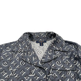 ルイ・ヴィトン LOUIS VUITTON モノグラム総柄シルク長袖シャツ FIBL53TS0 グレー シルク レディース 長袖シャツ