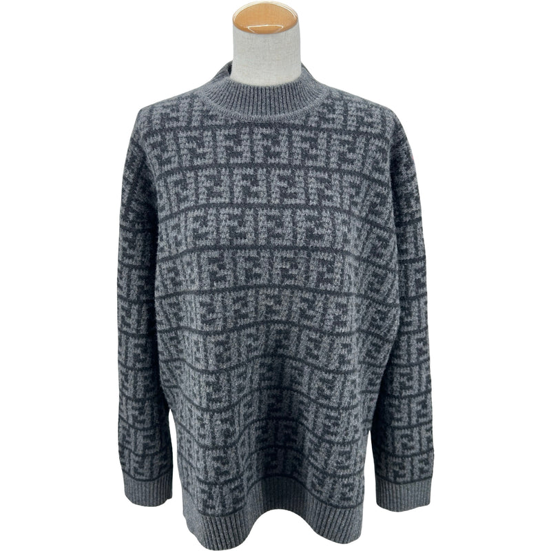 フェンディ FENDI FF総柄カシミヤニットセーター FZX862 グレー