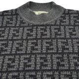 フェンディ FENDI FF総柄カシミヤニットセーター FZX862 グレー カシミヤ レディース セーター