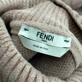 フェンディ FENDI FF総柄モヘヤ混タートルネックニットセーター FZY874 ベージュ ナイロン レディース セーター