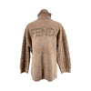 フェンディ FENDI FF総柄モヘヤ混タートルネックニットセーター FZY874 ベージュ ナイロン レディース セーター