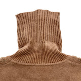 フェンディ FENDI FF総柄モヘヤ混タートルネックニットセーター FZY874 ベージュ ナイロン レディース セーター