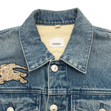バーバリー BURBERRY ロゴワッペンデニムジャケット ブルー コットン メンズ デニムジャケット