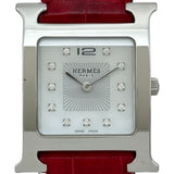 エルメス HERMES Hウォッチ HH1.501e ホワイトシェル ステンレススチール クオーツ レディース 腕時計