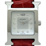 エルメス HERMES Hウォッチ HH1.210 ホワイトシェル ステンレススチール クオーツ レディース 腕時計