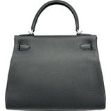 エルメス HERMES ケリー28 内縫い W刻印 ブラック　シルバー金具 トゴ レディース ショルダーバッグ