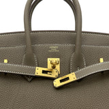エルメス HERMES バーキン25 G刻印 エトゥープ ゴールド金具 トゴ レディース ハンドバッグ