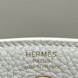 エルメス HERMES リンディ ミニ W刻印 ニューホワイト ゴールド金具 トリヨン レディース ショルダーバッグ