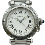 カルティエ Cartier パシャ38mm W31005H3 ホワイト ステンレススチール 自動巻き メンズ 腕時計