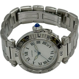 カルティエ Cartier パシャ38mm W31005H3 ホワイト ステンレススチール 自動巻き メンズ 腕時計