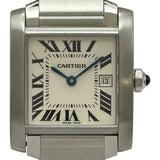 カルティエ Cartier タンク フランセーズ MM W51011Q3 アイボリー ステンレススチール クオーツ レディース 腕時計
