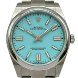 ロレックス ROLEX オイスターパーペチュアル41 124300 ターコイズブルー ステンレススチール 自動巻き メンズ 腕時計